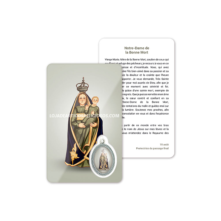 Cartão com oração de Nossa Senhora de Boa Morte 5