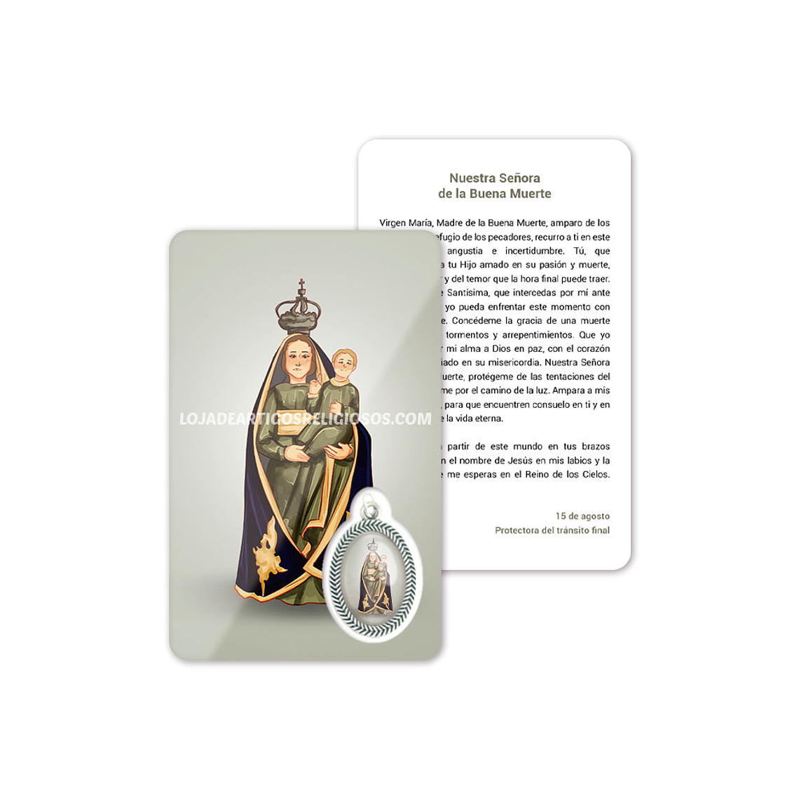 Cartão com oração de Nossa Senhora de Boa Morte 2