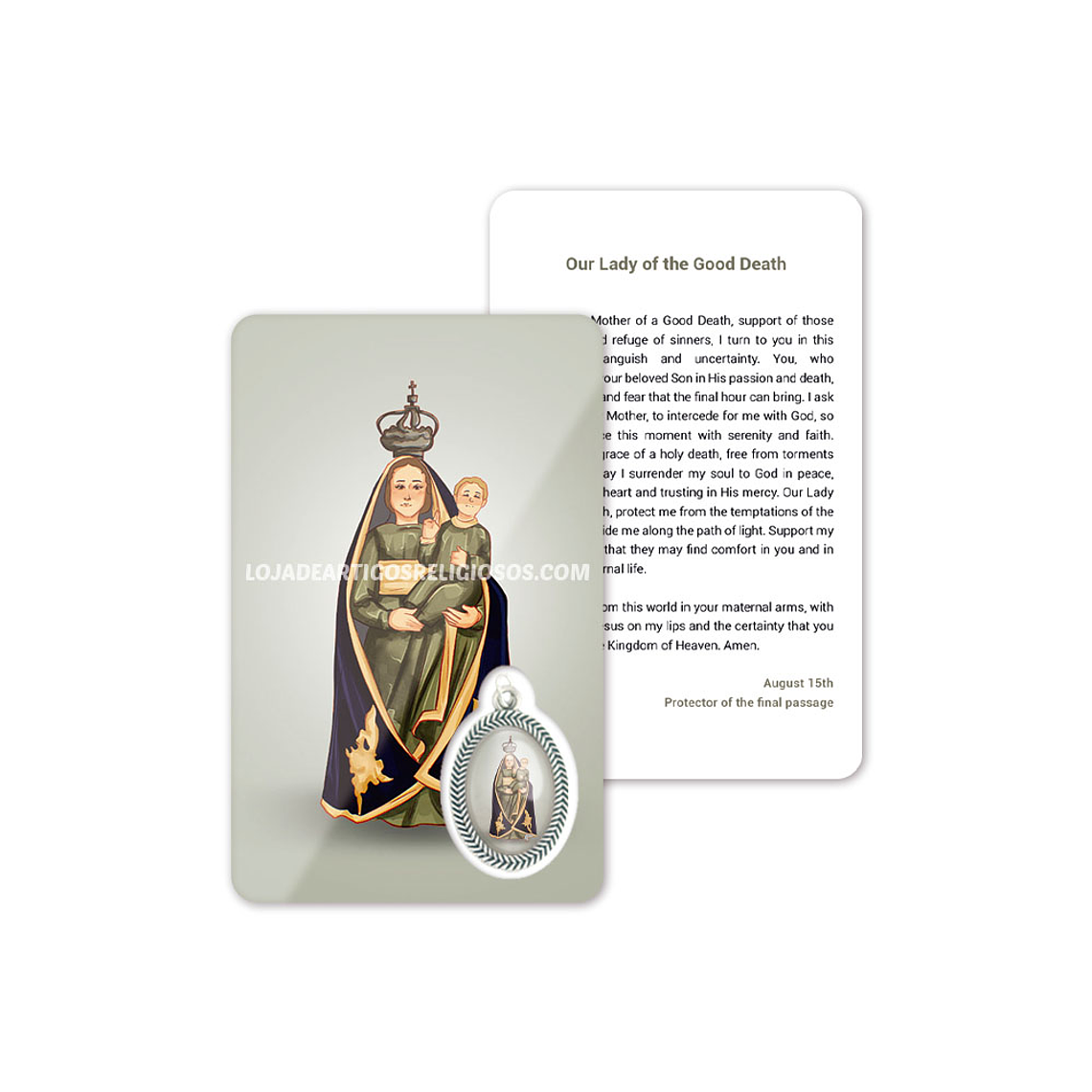 Cartão com oração de Nossa Senhora de Boa Morte 4