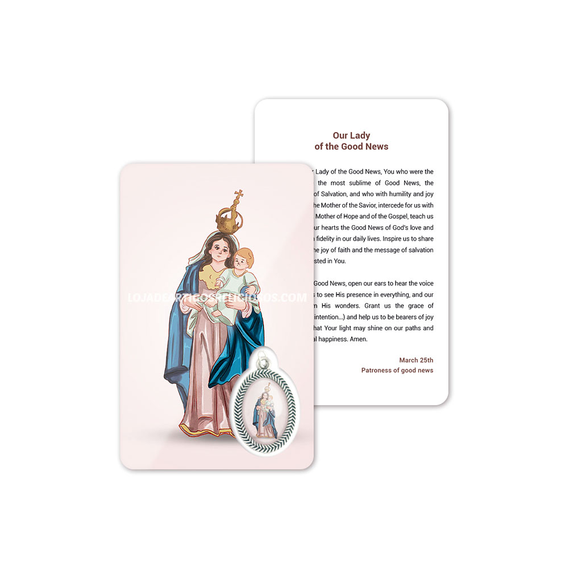 Cartão com oração de Nossa Senhora das Boas Novas 4