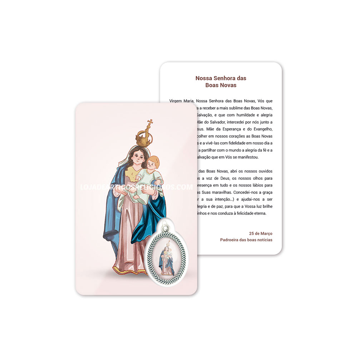 Cartão com oração de Nossa Senhora das Boas Novas 1
