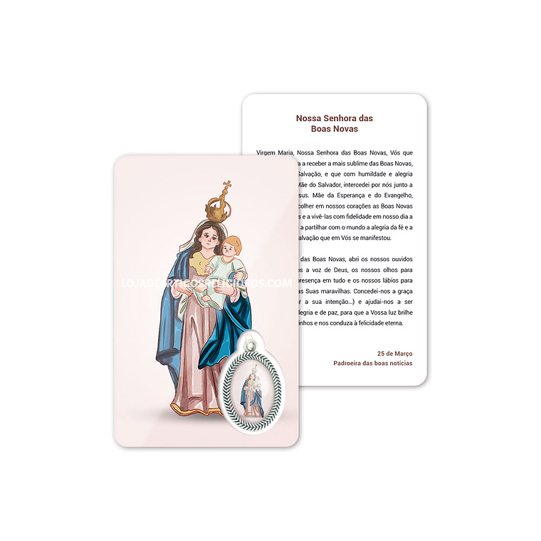 Cartão com oração de Nossa Senhora das Boas Novas 1