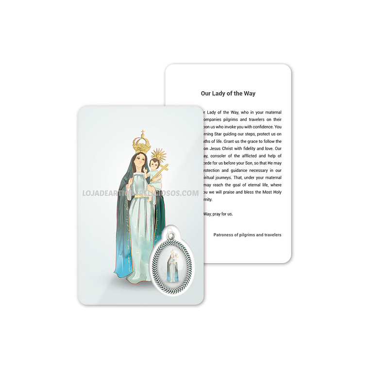 Tarjeta con oración de Nuestra Señora del Camino 4