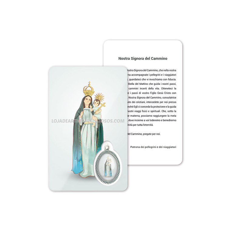 Tarjeta con oración de Nuestra Señora del Camino 3