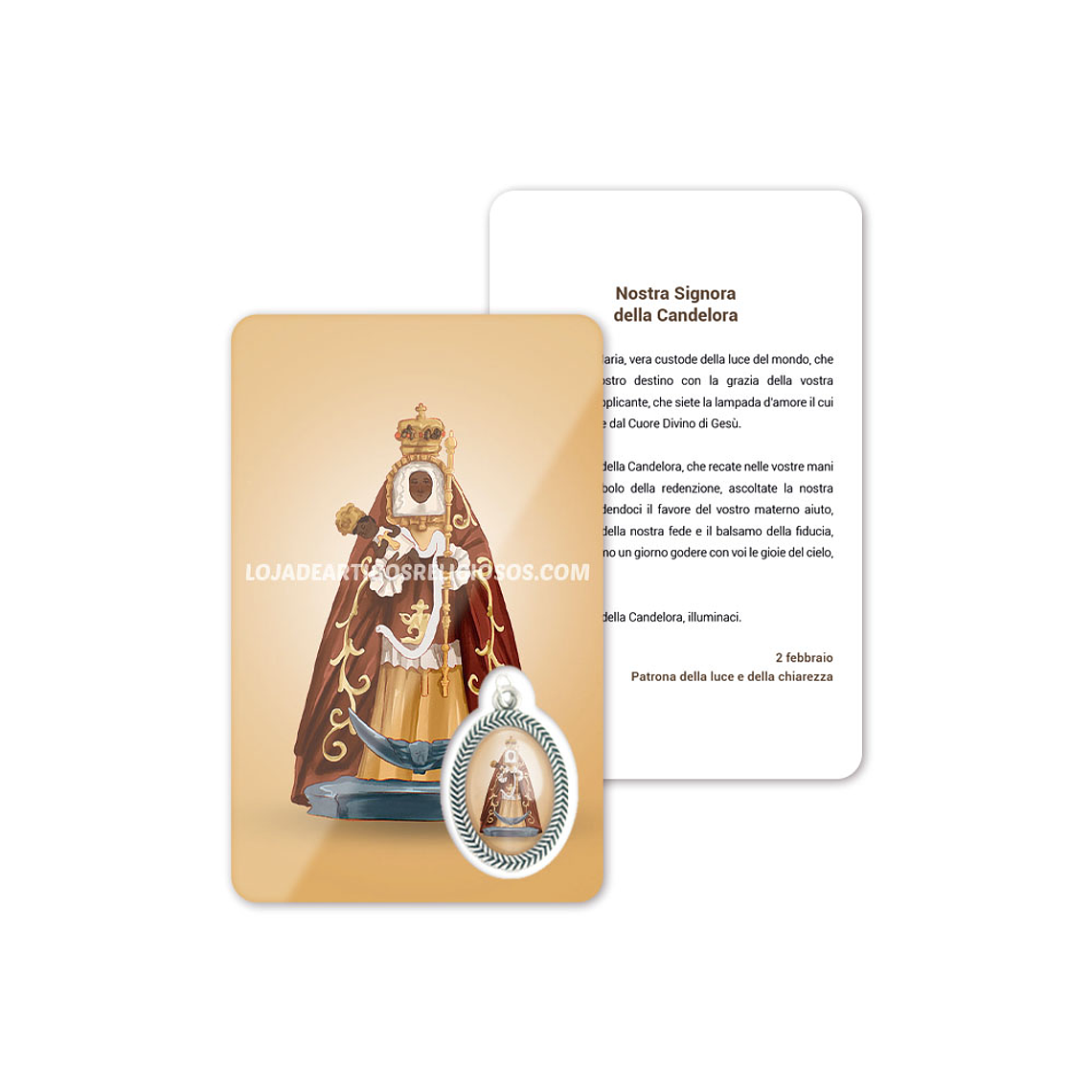 Tarjeta con oración de Nuestra Señora de la Candelaria 3