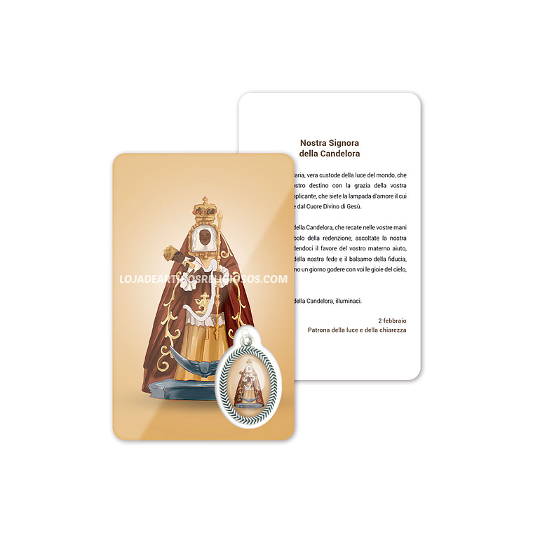 Tarjeta con oración de Nuestra Señora de la Candelaria 3