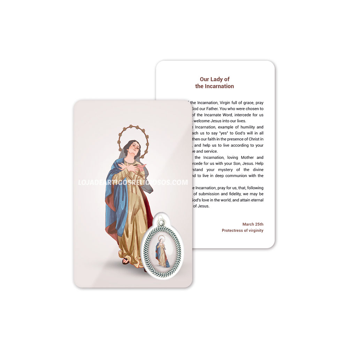Our Lady of the Incarnation prayer card 4