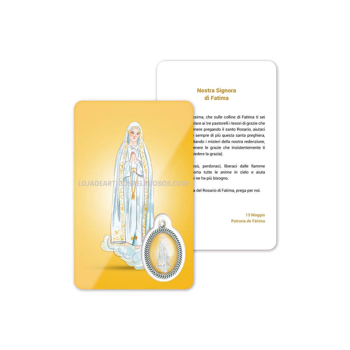 Cartão com oração de Nossa Senhora de Fátima 3