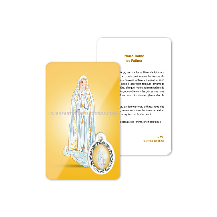 Cartão com oração de Nossa Senhora de Fátima 5