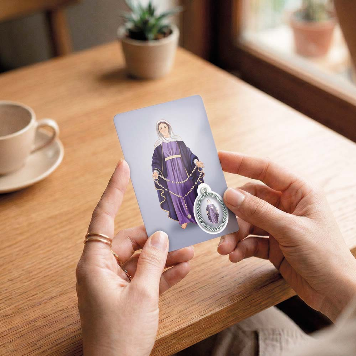 Cartão com oração de Nossa Senhora das Lágrimas 6