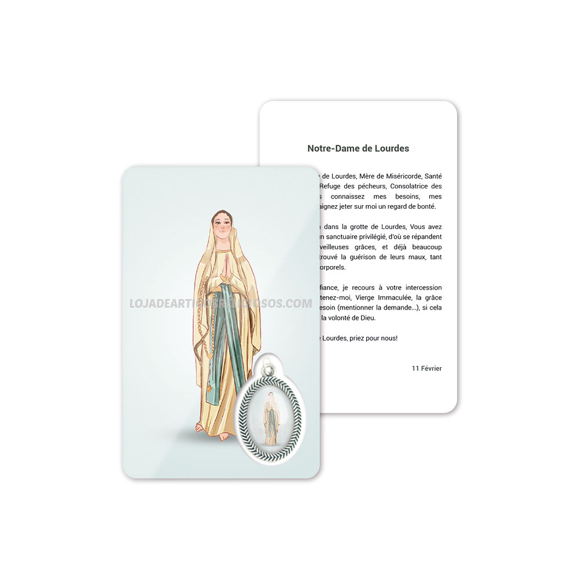 Our Lady of Lourdes prayer card 5