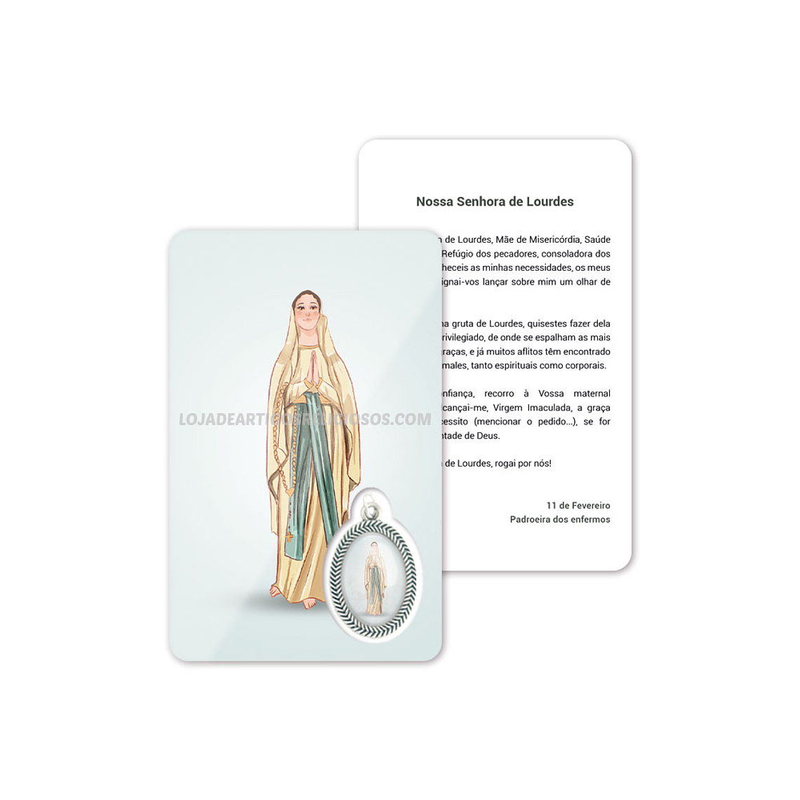 Our Lady of Lourdes prayer card 1