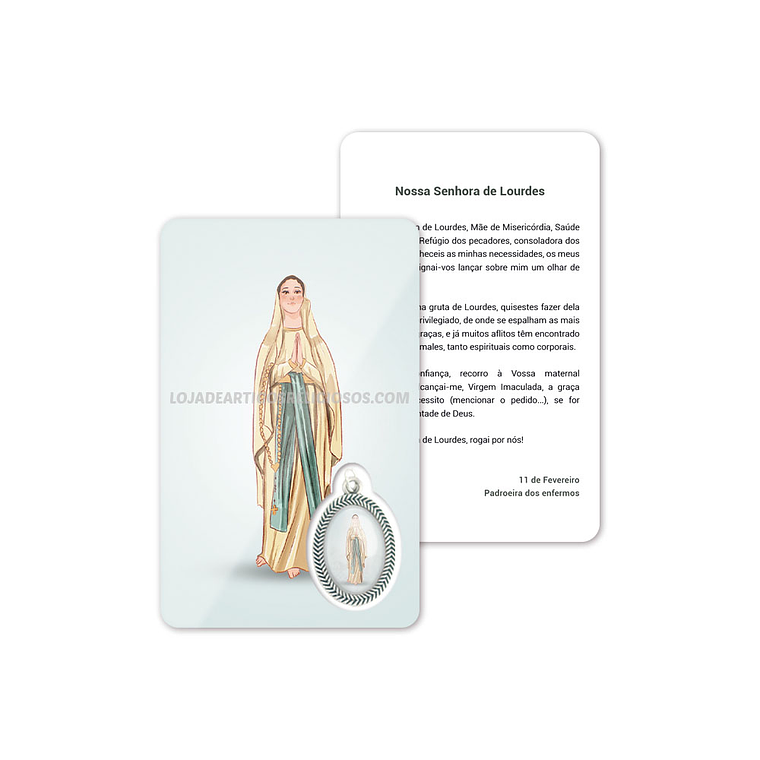 Our Lady of Lourdes prayer card 1