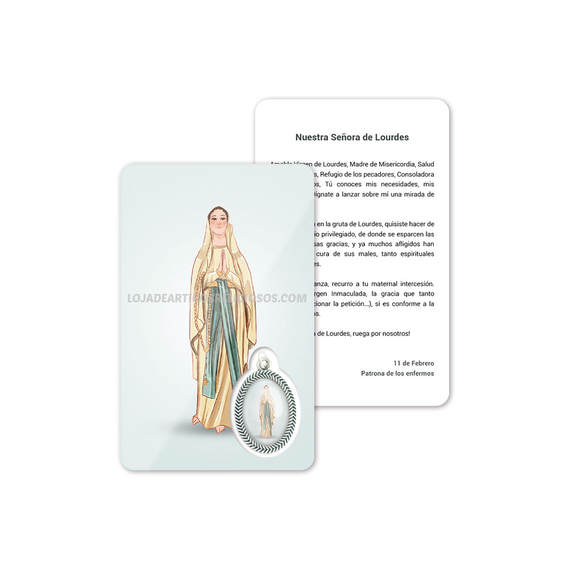 Our Lady of Lourdes prayer card 2