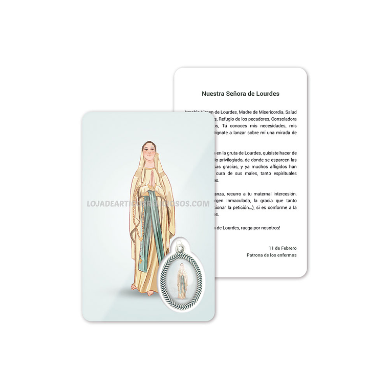 Our Lady of Lourdes prayer card 2