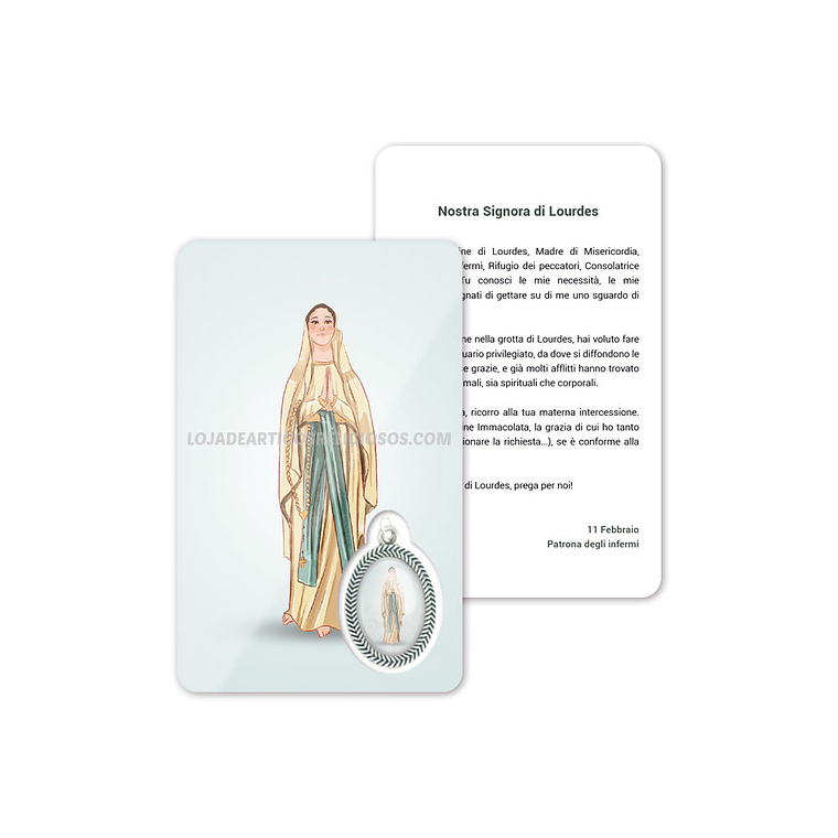 Our Lady of Lourdes prayer card 3