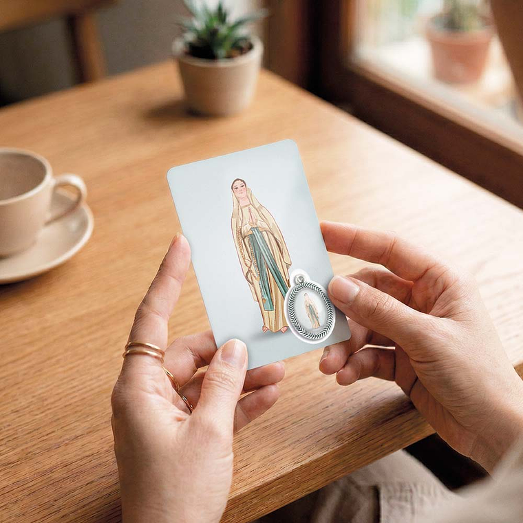 Our Lady of Lourdes prayer card 6