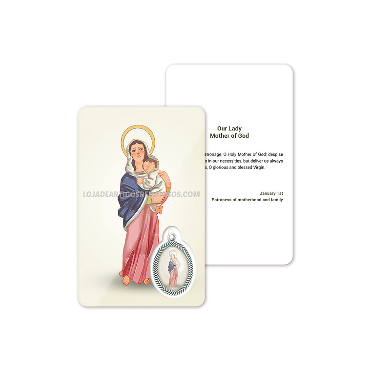 Tarjeta con oración de Nuestra Señora Madre de Dios 4