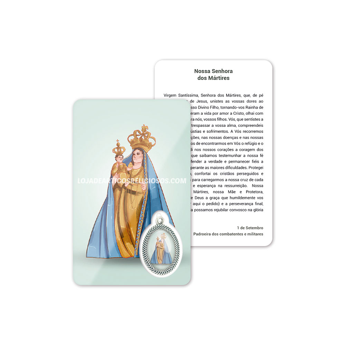 Our Lady of the Martyrs prayer card 1