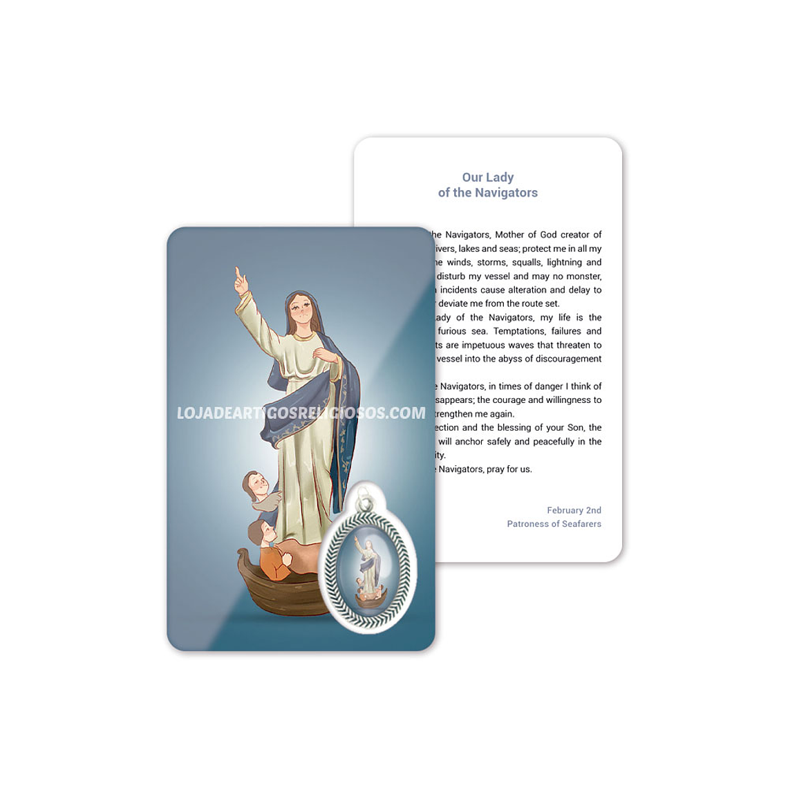 Cartão com oração de Nossa Senhora dos Navegantes 4