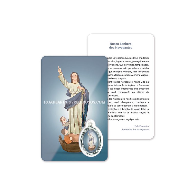Cartão com oração de Nossa Senhora dos Navegantes 1