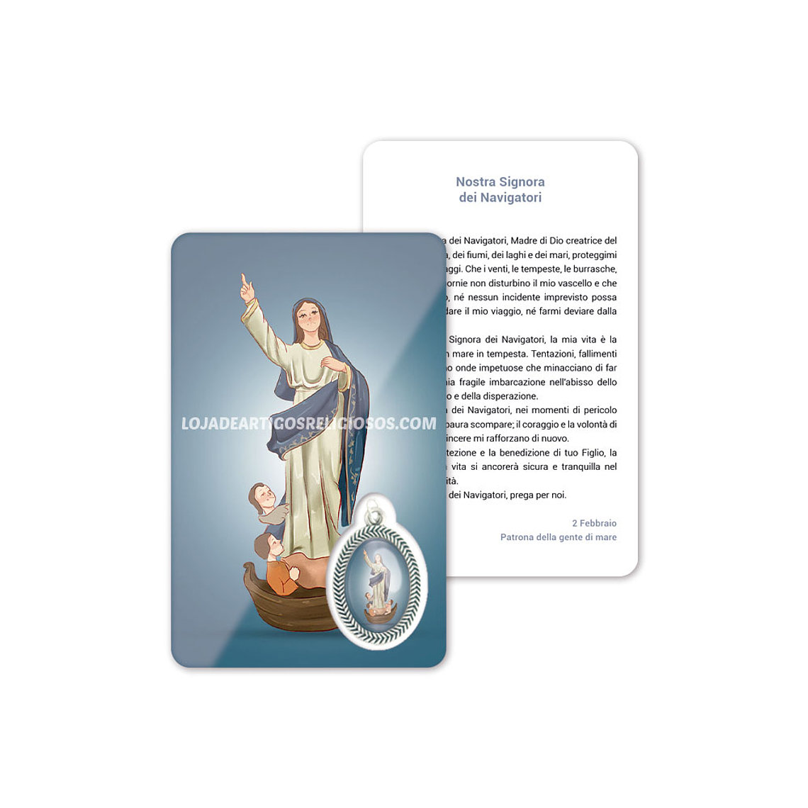 Cartão com oração de Nossa Senhora dos Navegantes 3