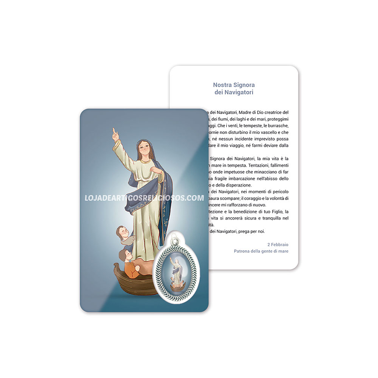 Cartão com oração de Nossa Senhora dos Navegantes 3