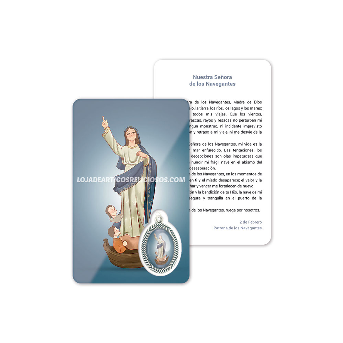 Cartão com oração de Nossa Senhora dos Navegantes 2