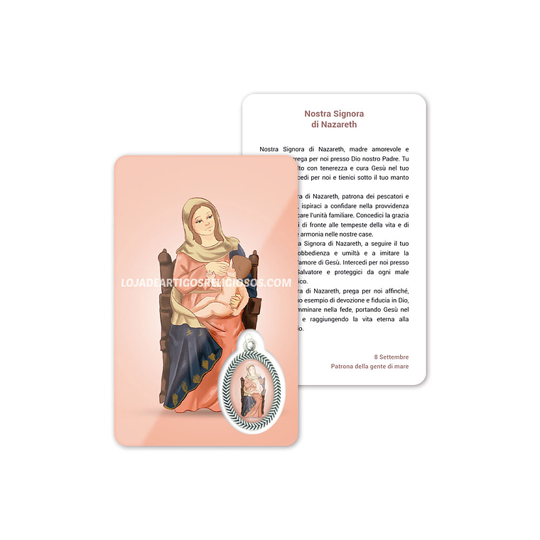 Cartão com oração de Nossa Senhora da Nazaré 3