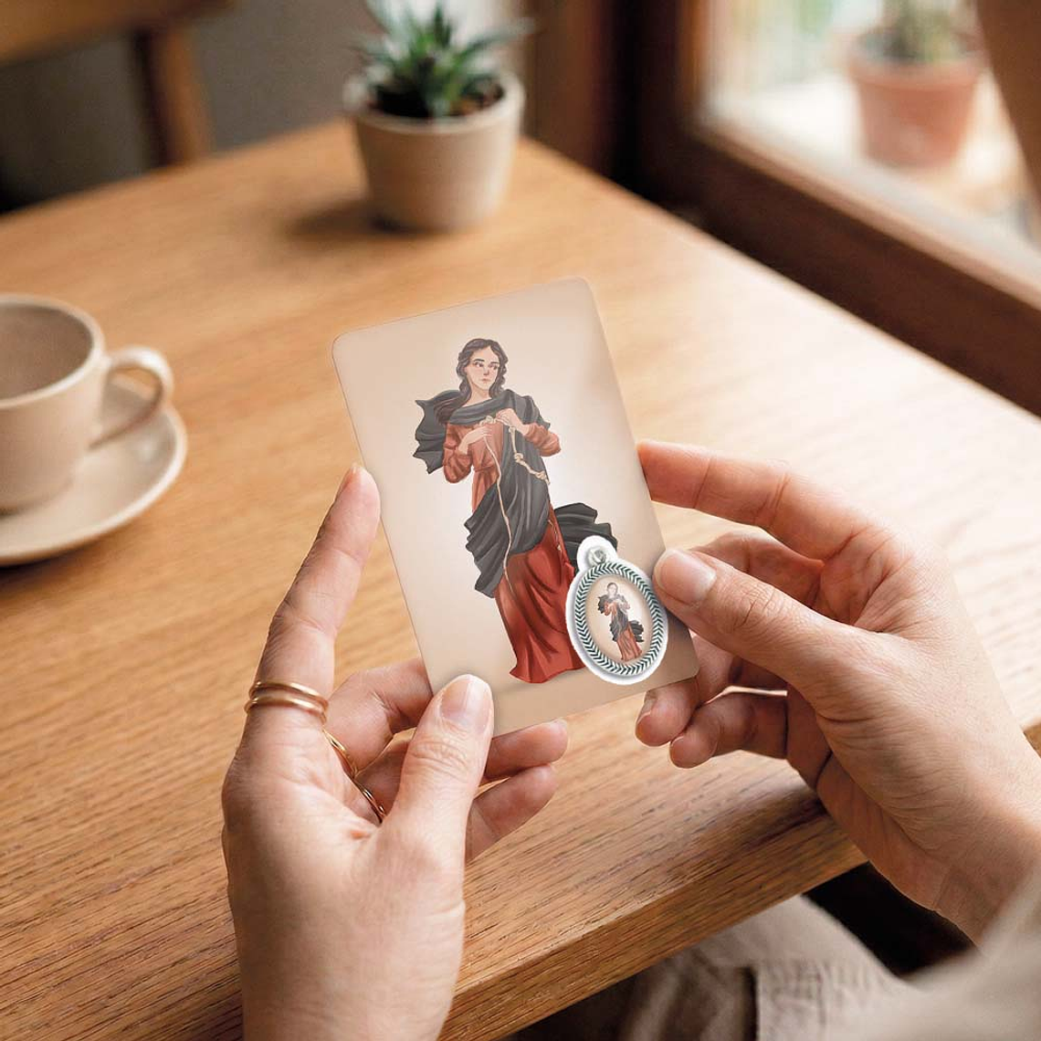 Cartão com oração de Nossa Senhora Desatadora de Nós 6