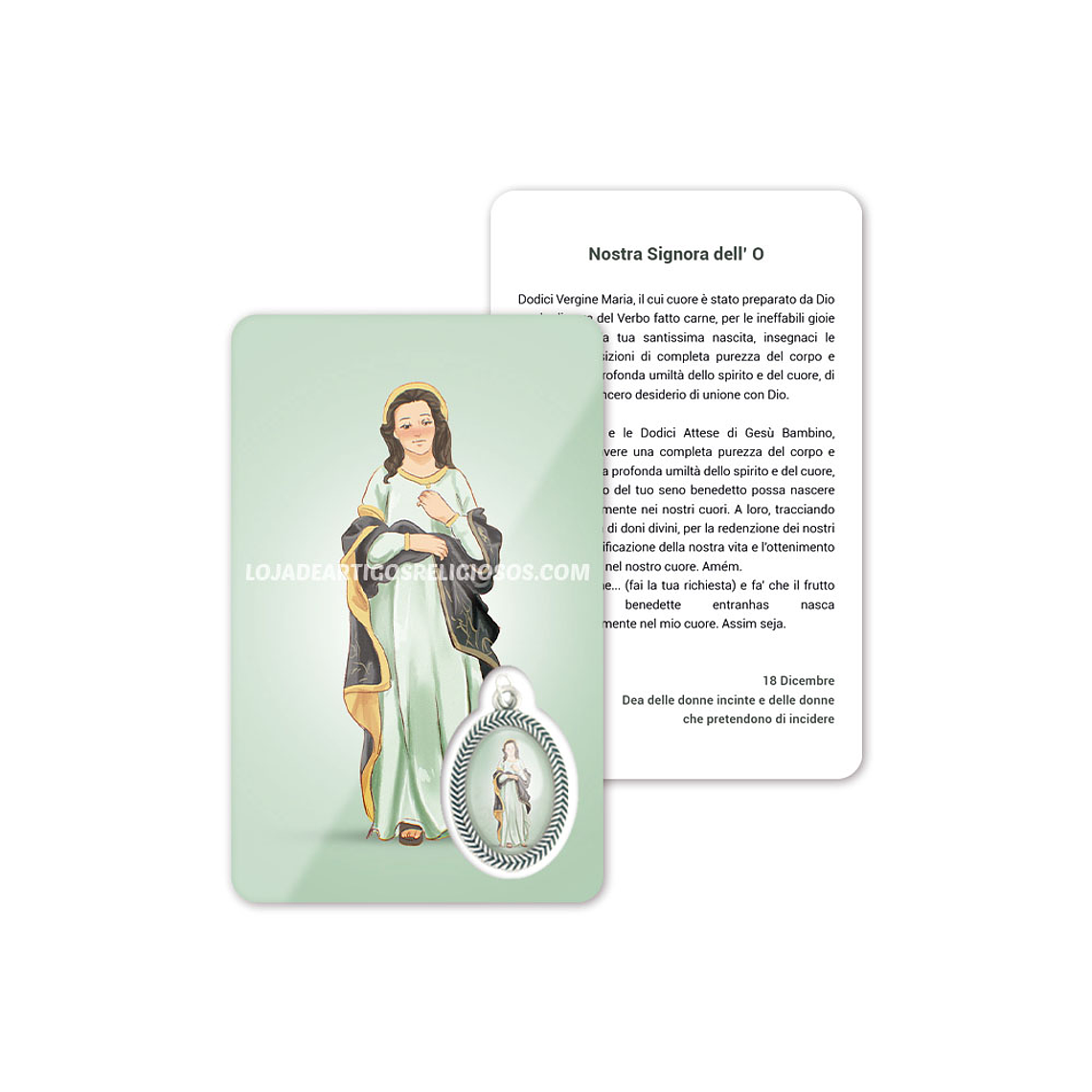 Our Lady of the O prayer card 3