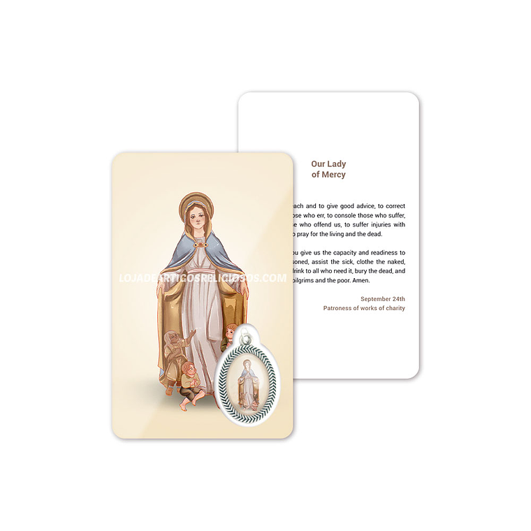 Tarjeta con oración de Nuestra Señora de las Misericordias 4