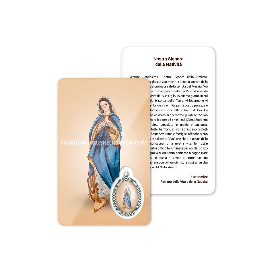 Tarjeta con oración de Nuestra Señora de la Natividad 3