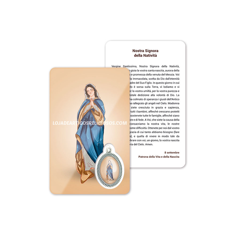 Tarjeta con oración de Nuestra Señora de la Natividad 3