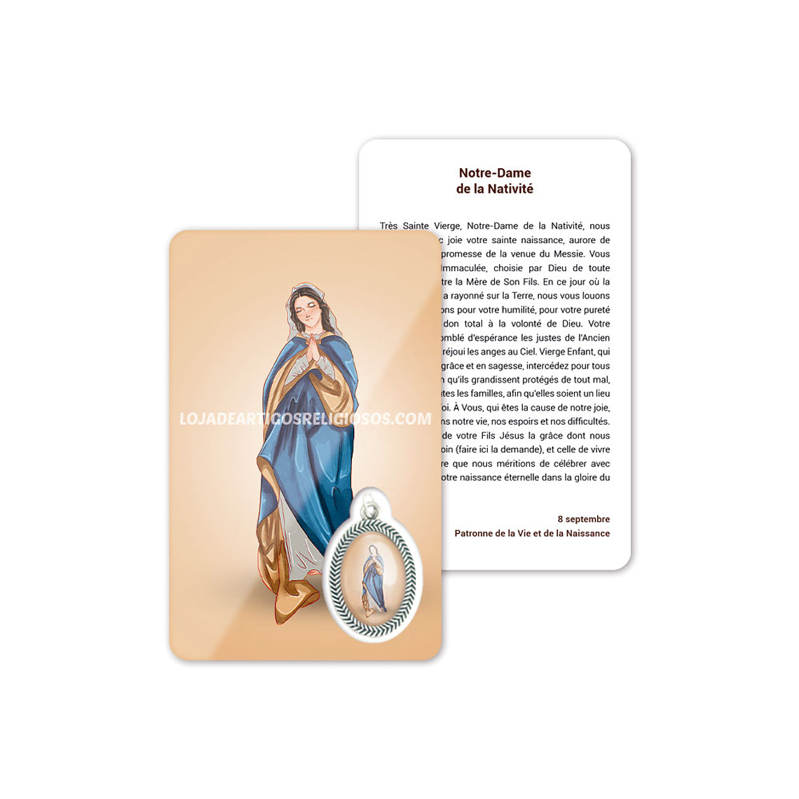 Tarjeta con oración de Nuestra Señora de la Natividad 5