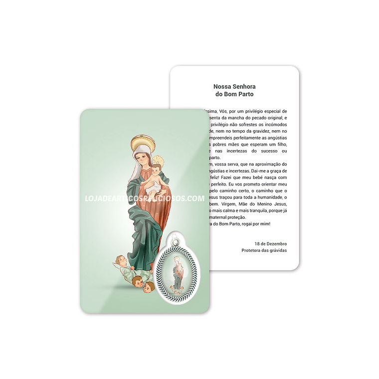 Cartão com oração de Nossa Senhora do Bom Parto 1