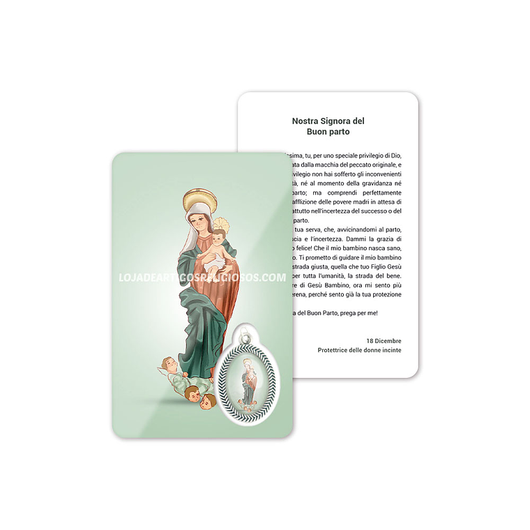 Cartão com oração de Nossa Senhora do Bom Parto 3