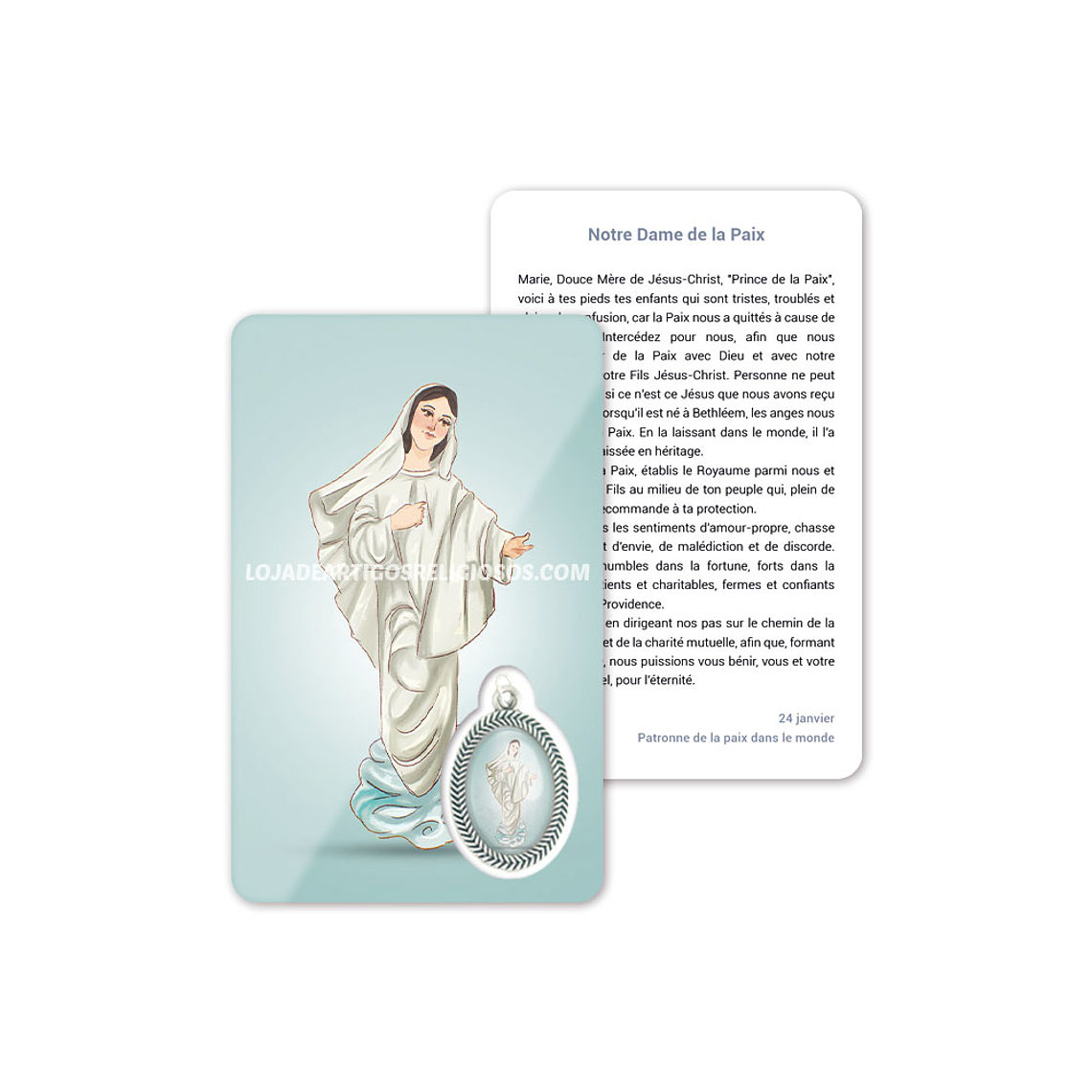 Cartão com oração de Nossa Senhora da Paz 5