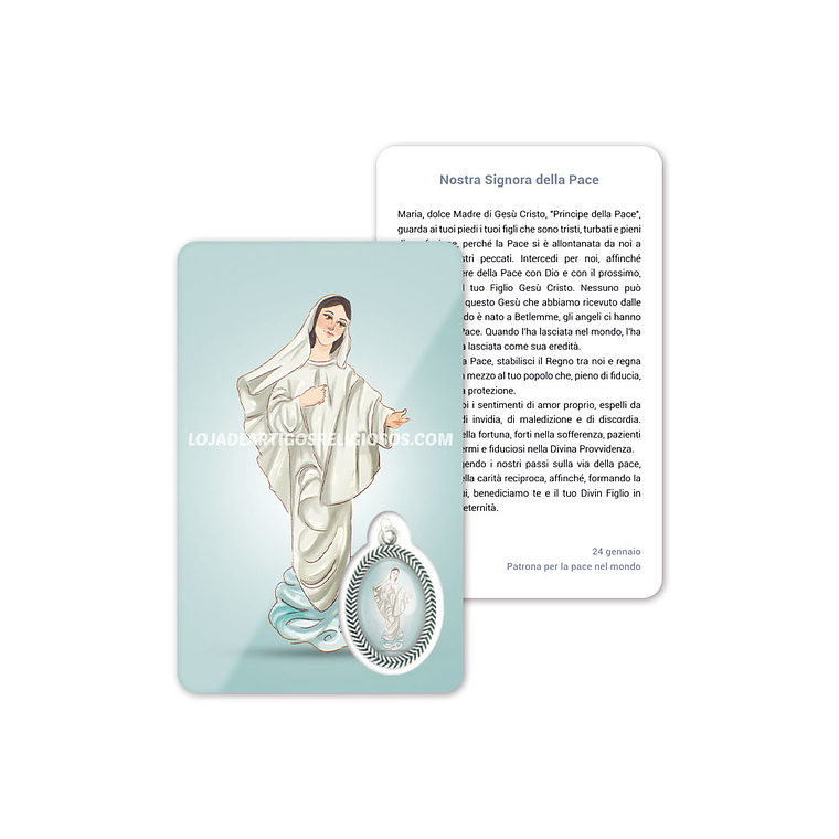 Cartão com oração de Nossa Senhora da Paz 3