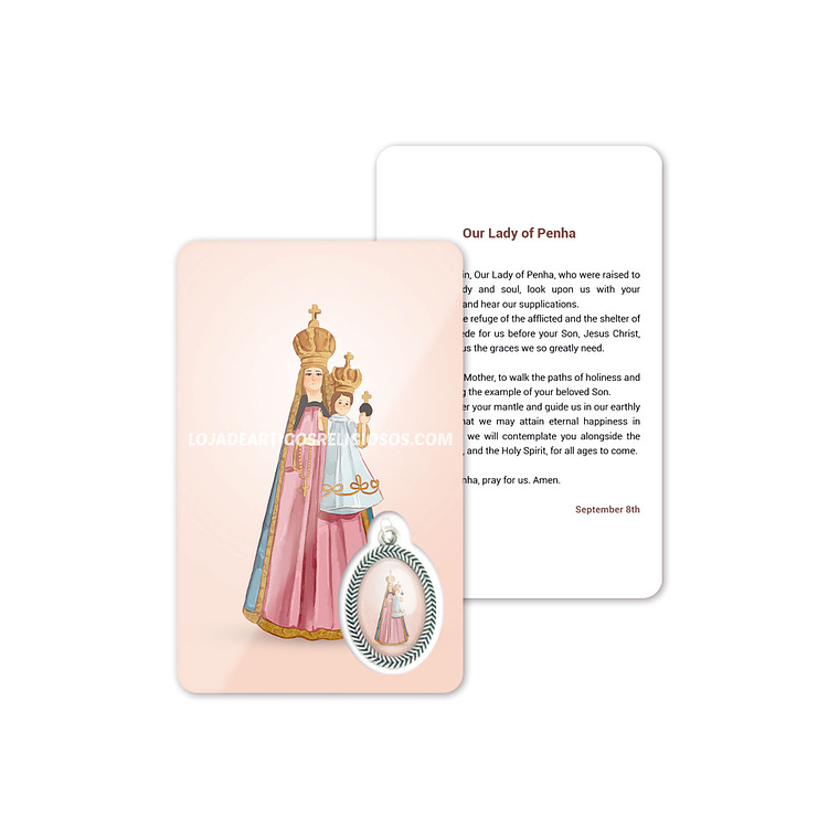 Cartão com oração de Nossa Senhora da Penha 4