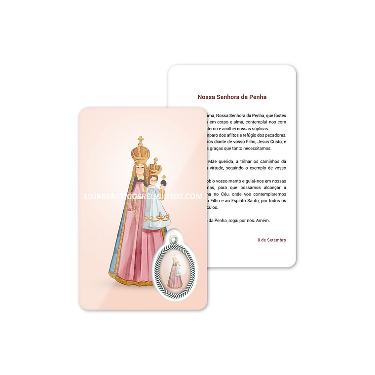 Cartão com oração de Nossa Senhora da Penha 1