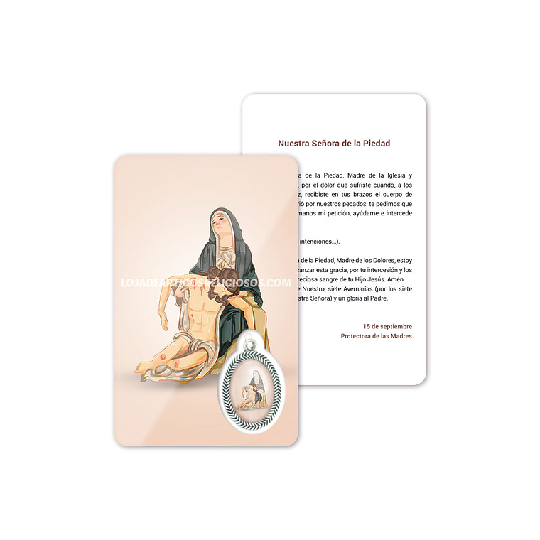 Cartão com oração a Nossa Senhora da Piedade 2