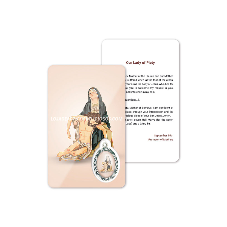 Cartão com oração a Nossa Senhora da Piedade 4