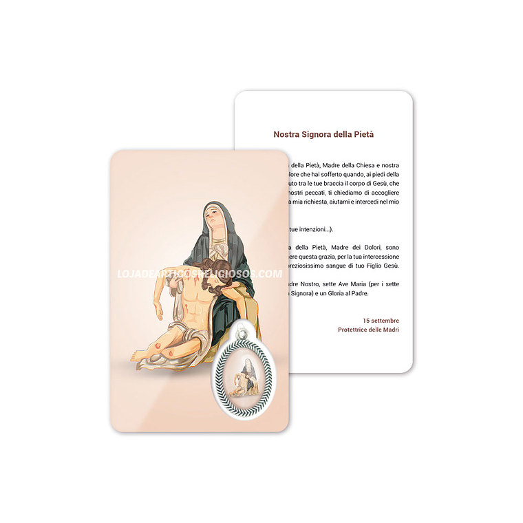Cartão com oração a Nossa Senhora da Piedade 3