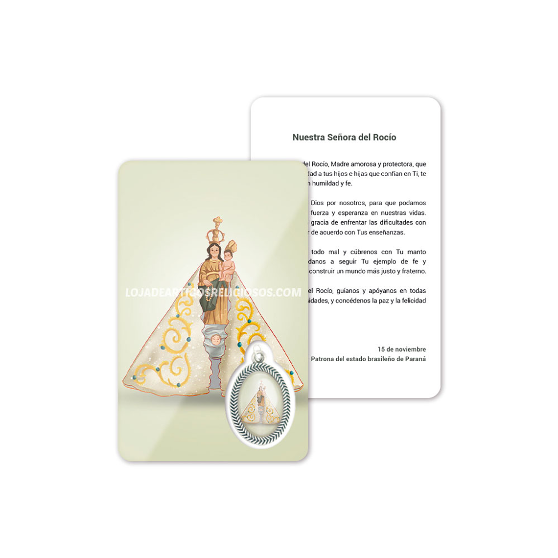 Cartão com oração de Nossa Senhora do Rocio 2