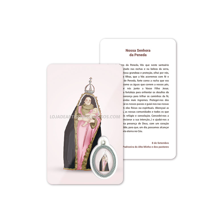 Tarjeta con oración de Nuestra Señora de la Peneda 1