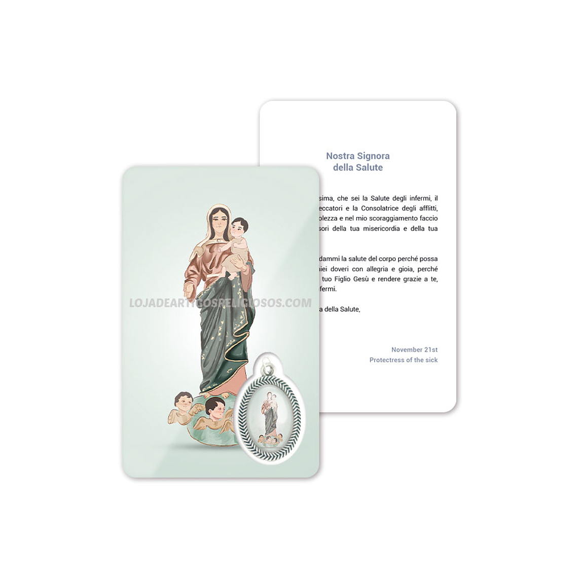 Our Lady of Health prayer card 3