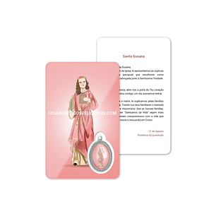 Cartão com oração de Santa Susana