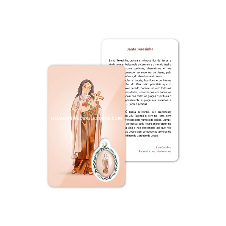 Carte de prière de Sainte Thérèse 1