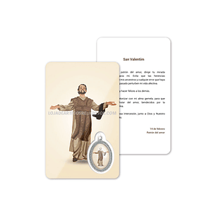 Saint Valentine prayer card